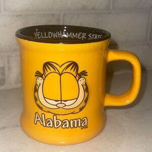 GARFIELD Alabama Yellow Ceramic Mug The‎ Yellowhammer State PAWS Jim Davis